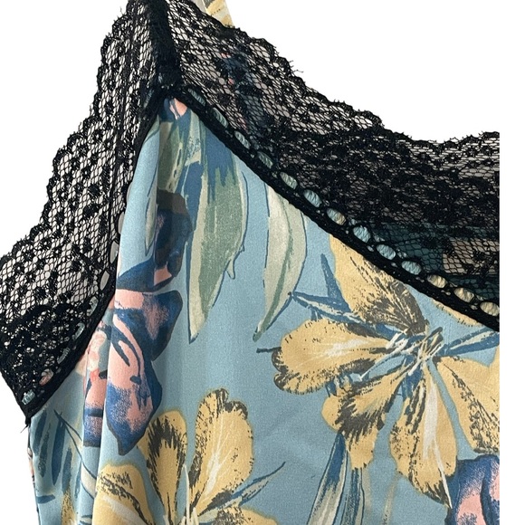 Mystree Slip Dress Silky Floral Lace - Picture 3 of 8